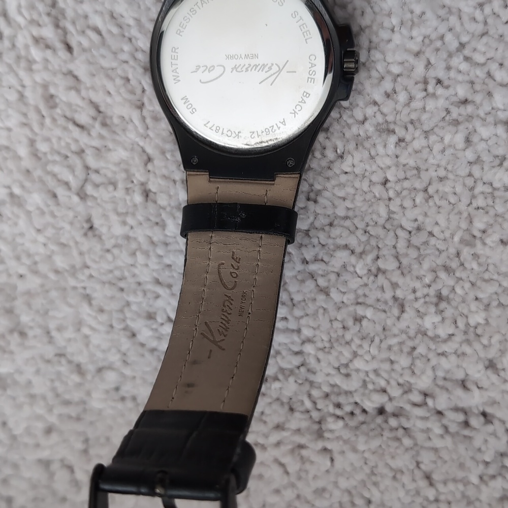 Kenneth Cole Black Buckle Waterproof Men's Analog Watch - Picture 6 of 6